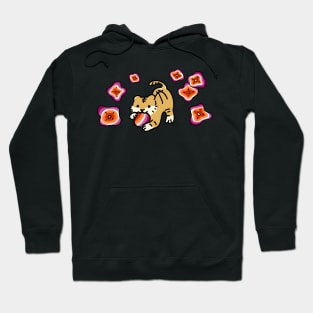 Tiger Pride Flag (Lesbian) with Cute Flower Drop (LGBTQ+ Pride Month) Hoodie